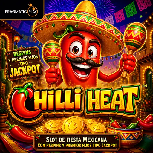 Chilli Heat de Pragmatic Play con fiesta mexicana, respins y jackpots fijos