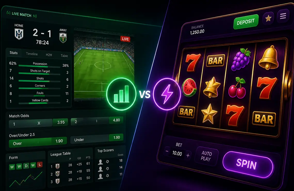 Diferencias casino y apuestas deportivas