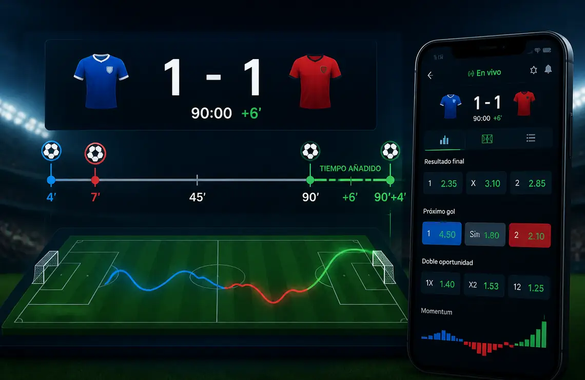 resultado final y goles en tiempo añadido