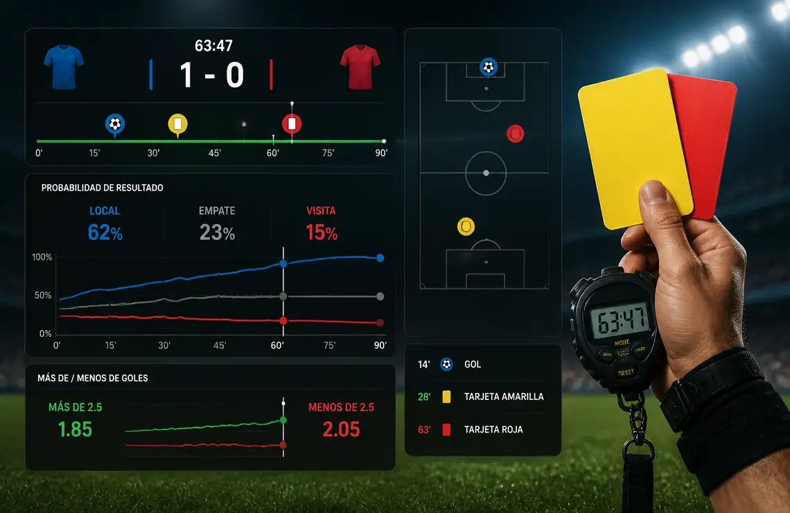 Cuotas deportivas por tiempo, goles y tarjetas
